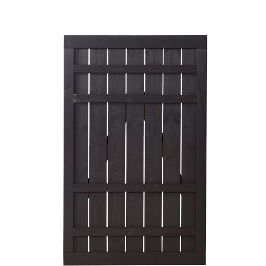 Plus Rustik Einzeltor 100x158cm - Schwarz