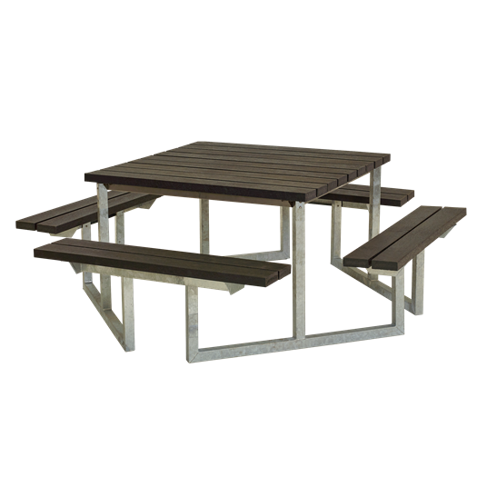 Plus Twist Sitzgruppe 204x204x73/45 cm. recycelter Kunststoff schwarz