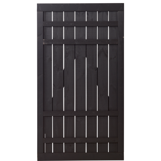 Plus Rustik Einzeltor 100x180cm - Schwarz