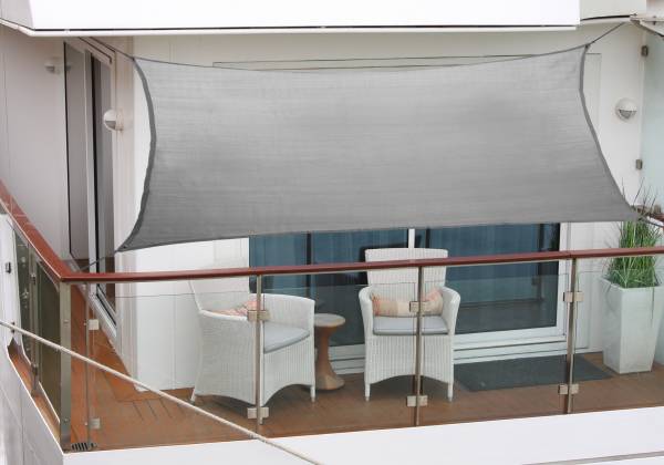 Balkon-Sonnensegel 270 x 140cm anthrazit Polyesterstoff