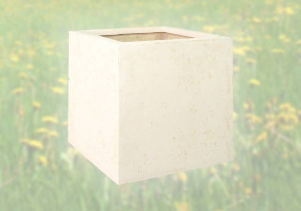 SQUARE Pflanzgefäß - creme