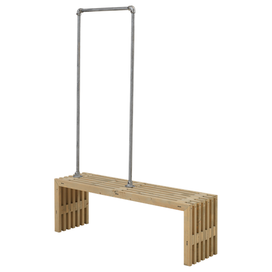 Plus Rustik Latten Garderobe Design 138x36x45 cm farbgrundiert Treibholz