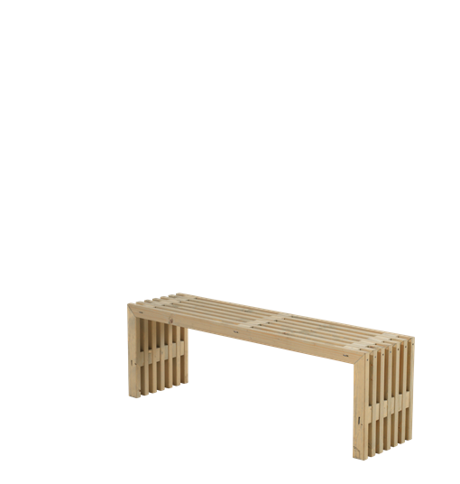 Plus Rustik Lattenbank Design 138x36x45cm - farbgrundiert Treibholz