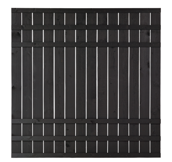 Plus Rustik Zaun 180x180cm - Schwarz