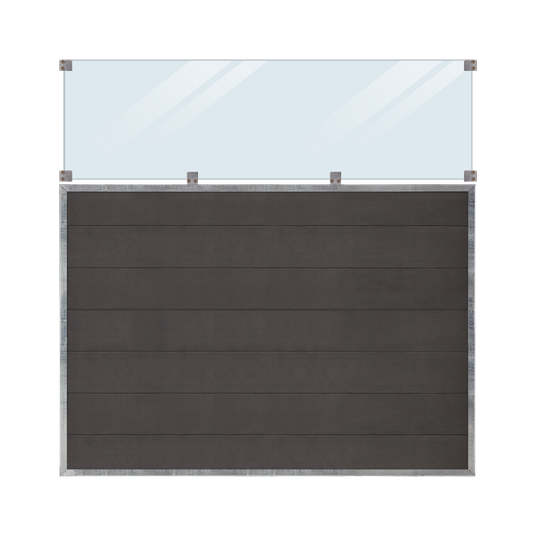 Plus Futura Zaun m/Glas 180x180cm