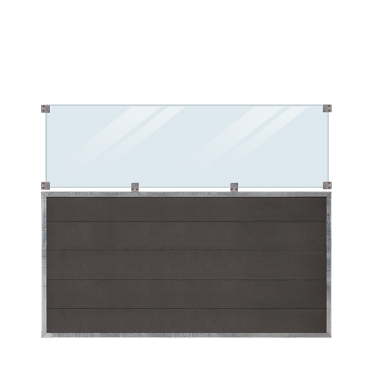 Plus Futura Zaun m/Glas 180x144cm