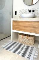 Vorschau: Fußmatte mit fransösichem Streifen 50 cm x 80 cm Vorschau: Fußmatte mit fransösichem Streifen 50 cm x 80 cm