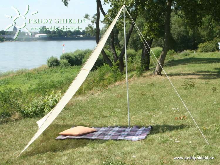 Camping-Freizeit-Sonnensegel 300 x 300 x 250 cm - Farbe hell elfenbein |  HolidayGarden