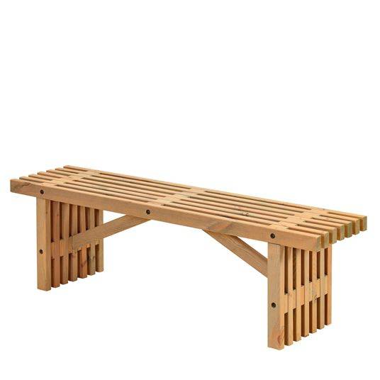 Plus Rustik Lattenbank Classic 138x36x43cm - farbgrundiert Treibholz