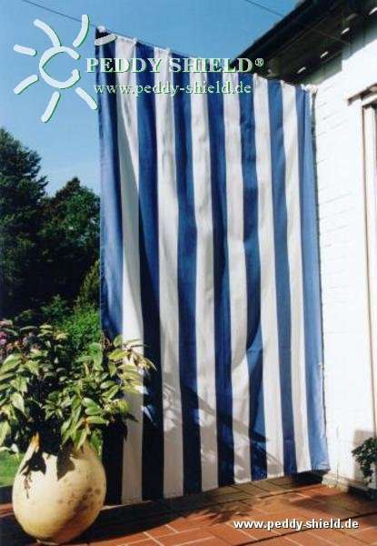 Senkrecht-Sonnensegel 230 x 140 cm - Farbe blau-wei | HolidayGarden
