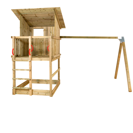 Plus Play Spielturm m/Dach und Schaukelständer