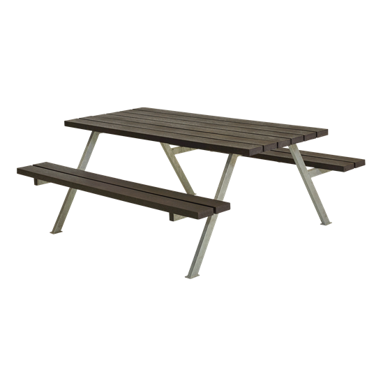 Plus Alpha Sitzgruppe 177x161x73/45 cm. recycelter Kunststoff schwarz