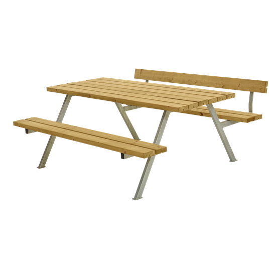 Plus Alpha Sitzgruppe m/1 Rückenlehne 177x173x73/45 cm. unbehandelte Lärche