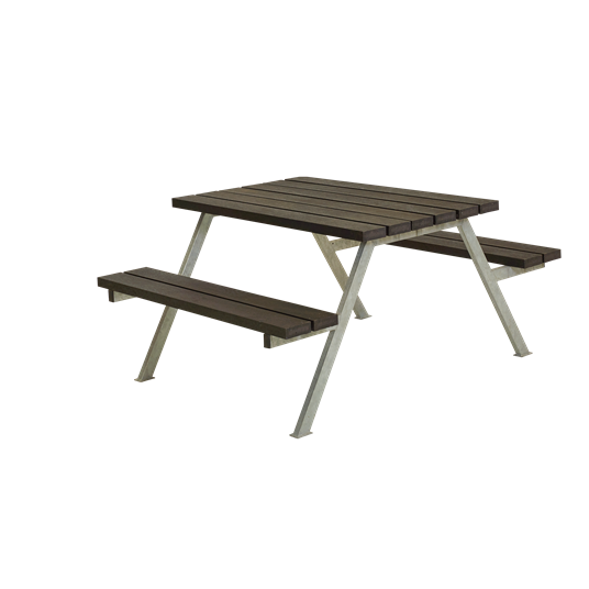 Plus Alpha Sitzgruppe 118x161x73/45 cm. recycelter Kunststoff schwarz