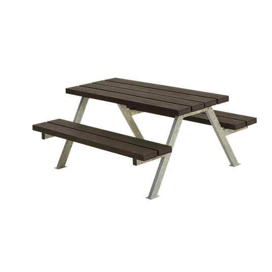Plus Alpha Junior Sitzgruppe 118x118x57/32,5 cm. Recycelter Kunststoff schwarz